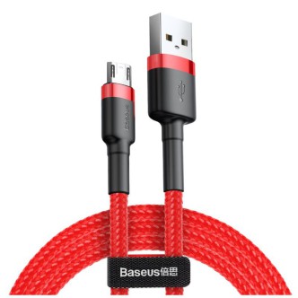 Kabel Nylonowy Baseus Cafule Micro-USB 2A czerwony