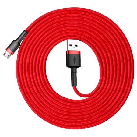 Kabel Nylonowy Baseus Cafule Micro-USB 2A czerwony
