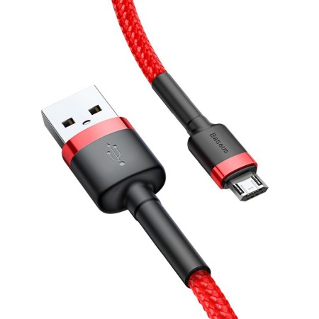 Kabel Nylonowy Baseus Cafule Micro-USB 2A czerwony