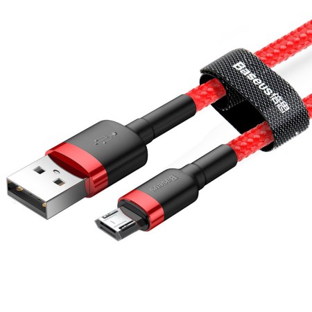 Kabel Nylonowy Baseus Cafule Micro-USB 2A czerwony