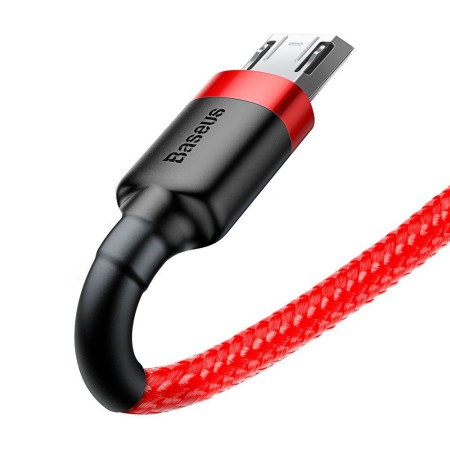 Kabel Nylonowy Baseus Cafule Micro-USB 2A czerwony
