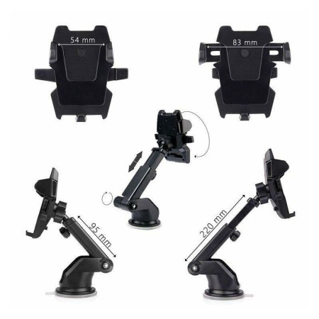 Uchwyt samochodowy na szybę ML028 czarny