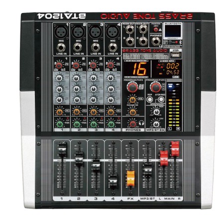 Zestaw Estradowy 1600W Kolumny + PowerMikser 4 kanały