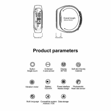 SmartBand M4 Opaska Sportowa Fitness Bieganie Kroki