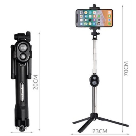 Monopod do zdjęć 3w1 kij do selfie, statyw , pilot