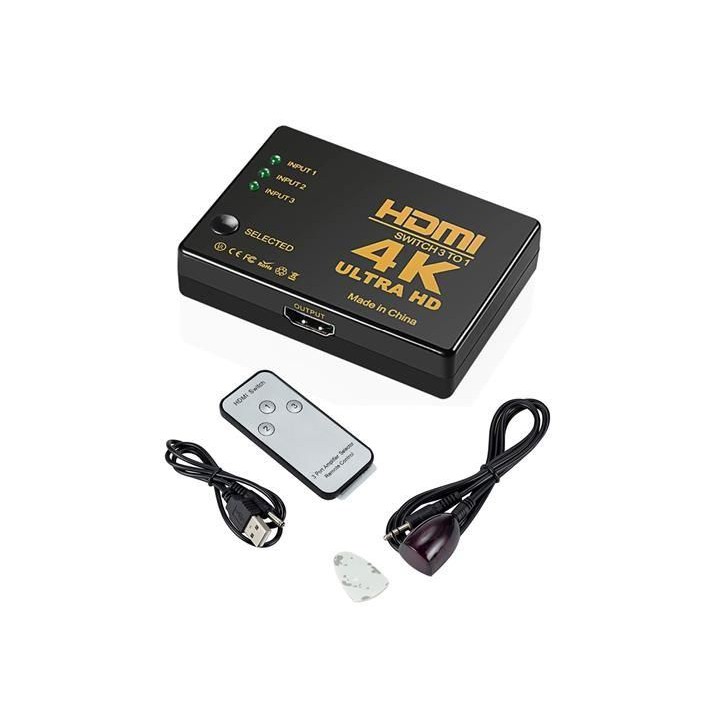 Switch HDMI 4K z pilotem