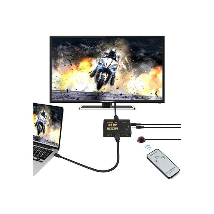 Switch HDMI 4K z pilotem