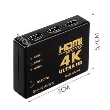 Switch HDMI 4K z pilotem