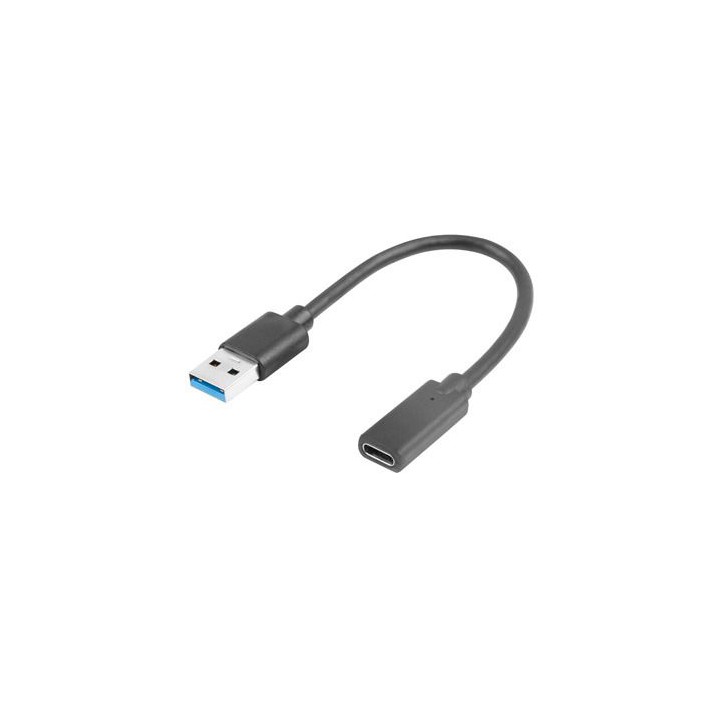 Adapter USB-C 3.1- USB-A na kablu 15cm czarny Lanberg