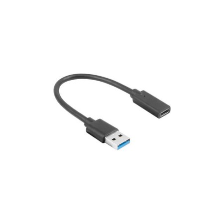 Adapter USB-C 3.1- USB-A na kablu 15cm czarny Lanberg