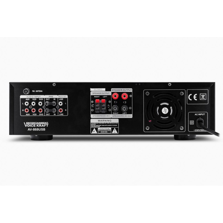 Wzmacniacz stereo Bletooth USB SD AV 868
