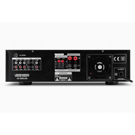 Wzmacniacz stereo Bletooth USB SD AV 868