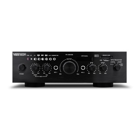 Nagłośnienie Zestaw Stereo Kolumny Wzmacniacz BT USB SD + pilot