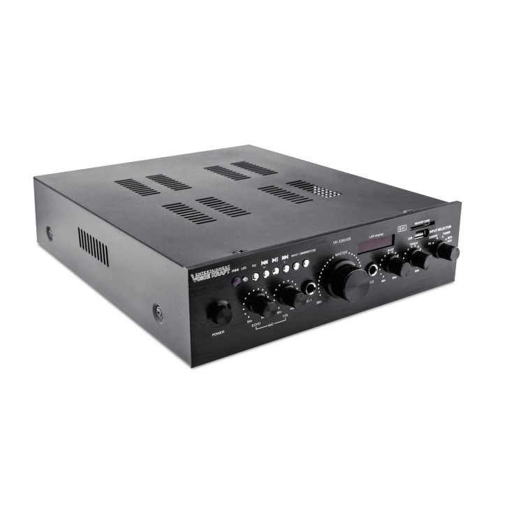 Nagłośnienie Zestaw Stereo Kolumny Wzmacniacz BT USB SD + pilot