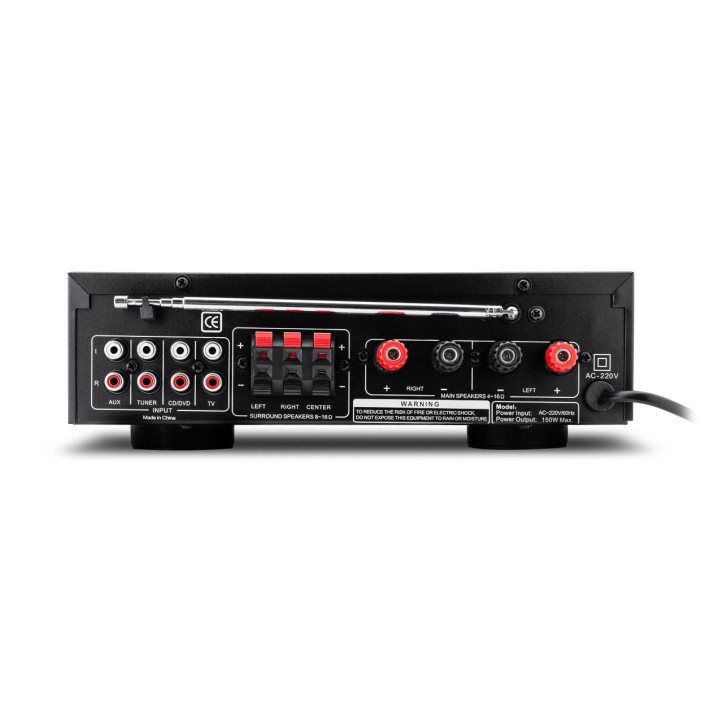 Nagłośnienie Zestaw Stereo Kolumny Wzmacniacz BT USB SD + pilot