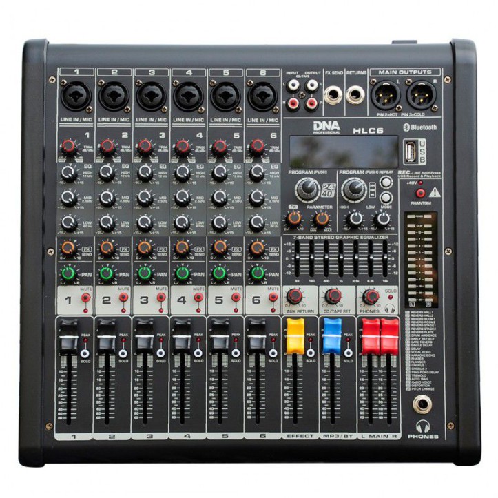DNA HLC 6 Mikser audio 6 kanałowy z USB Bluetooth