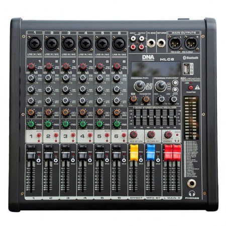 DNA HLC 6 Mikser audio 6 kanałowy z USB Bluetooth
