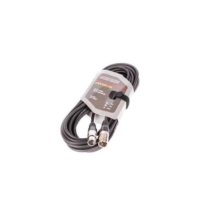 Kabel XLR M - XLR F black VK 8002 15m