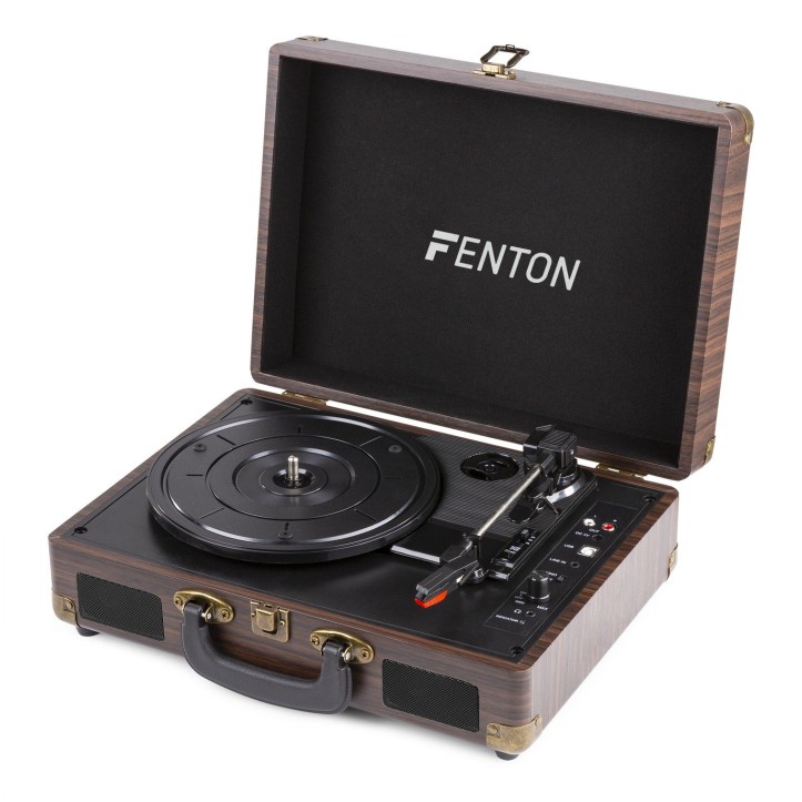 Gramofon Fenton RP115B z USB walizka wersja brąz