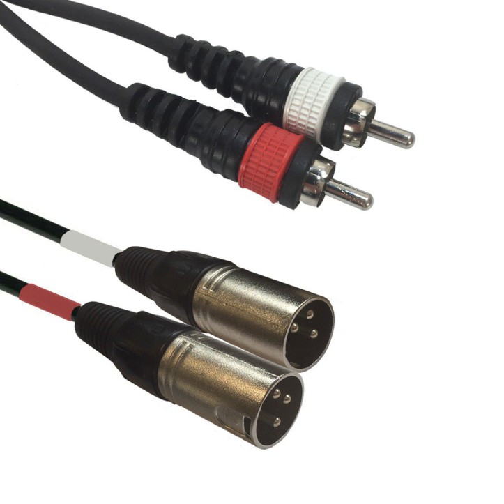 Kabel 2x XLR M - 2x RCA 5m AC-2XM-2RM/5