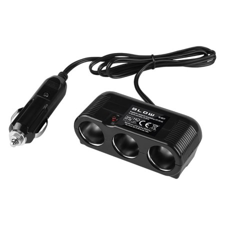 Rozgałęźnik Zapalniczki samochodowej 1xWT/3xGN + kabel CS-32
