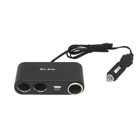 Rozgałęźnik Zapalniczki samochodowej 1xWT/3xGN + USB CS-33