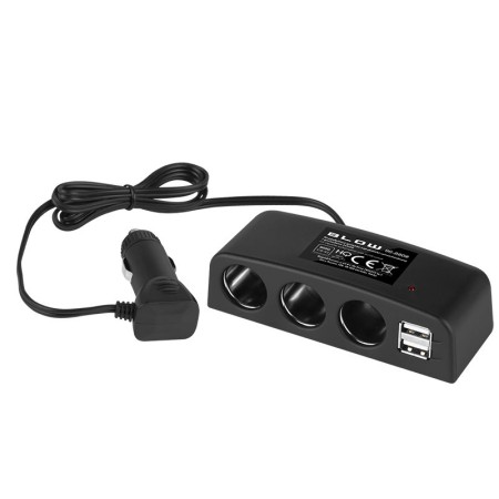 Rozgałęźnik Zapalniczki samochodowej 1xWT/3xGN + 2xUSB CS-43