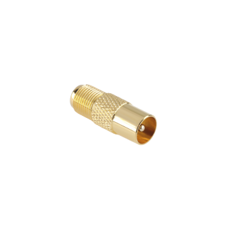 Złącze wtyk TV - gniazdo F złote