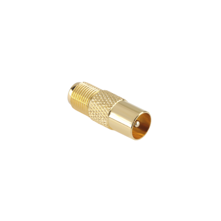 Złącze wtyk TV - gniazdo F złote