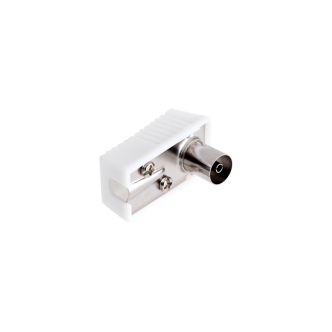 Gniazdo antenowe TV na kabel kątowe duże