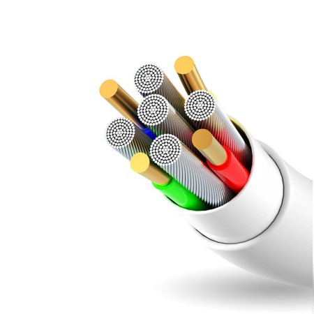 Dudao przewód kabel USB / Lightning 3A 1m biały