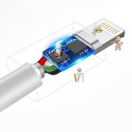 Dudao przewód kabel USB / Lightning 3A 1m biały