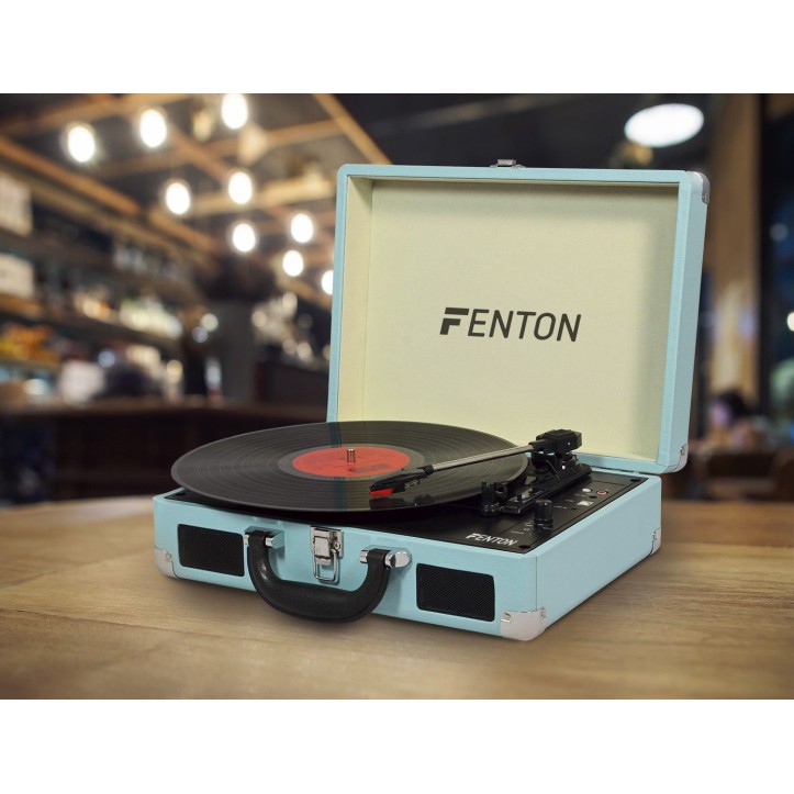 Gramofon Fenton RP115B z USB walizka wersja miętowa