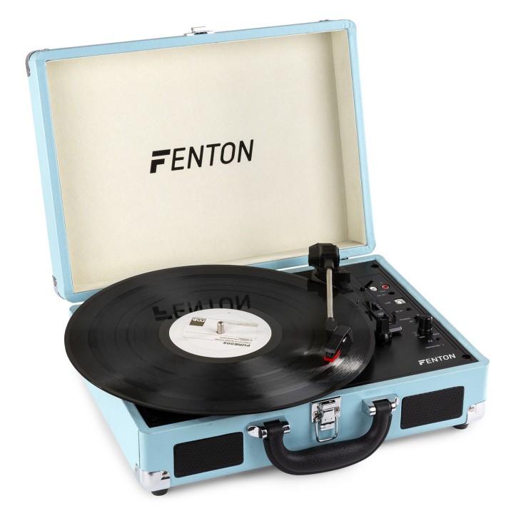 Gramofon Fenton RP115B z USB walizka wersja miętowa
