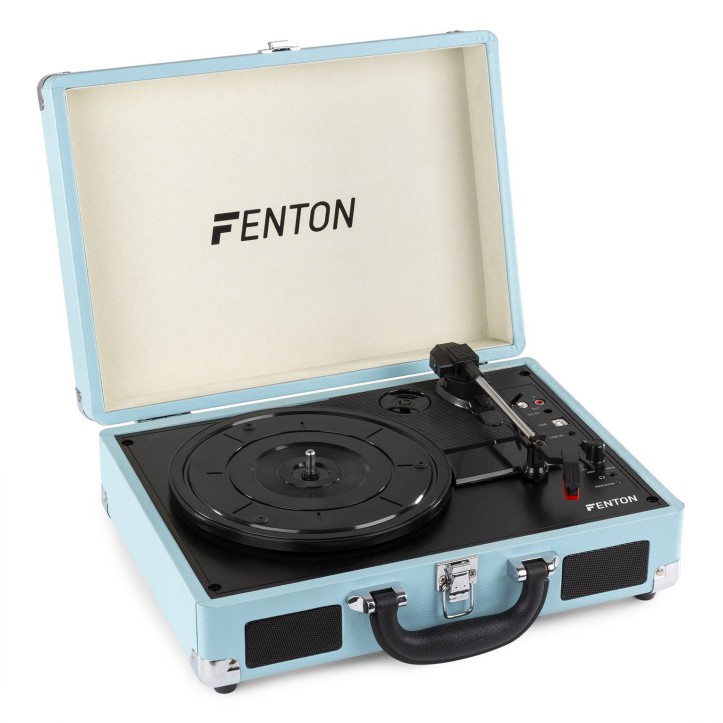 Gramofon Fenton RP115B z USB walizka wersja miętowa