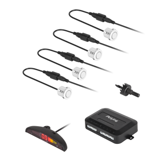 Samochodowe czujniki parkowania z wyświetlaczem (tył) Peiying – białe