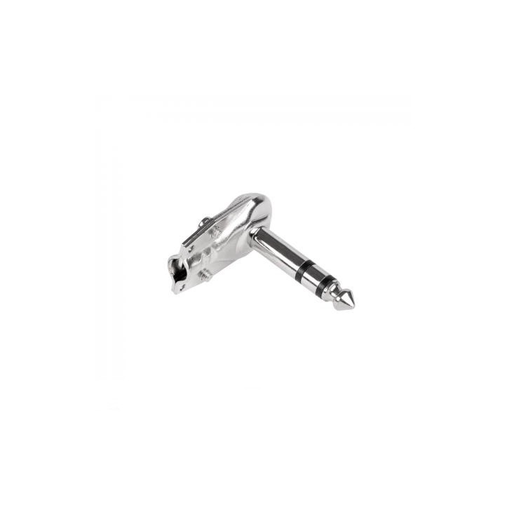 Wtyk Jack 6.3 stereo metal kątowy