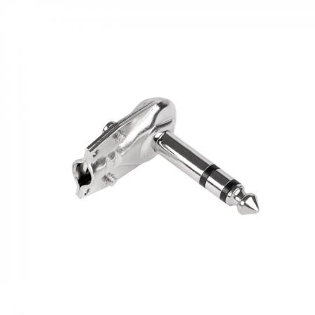 Wtyk Jack 6.3 stereo metal kątowy