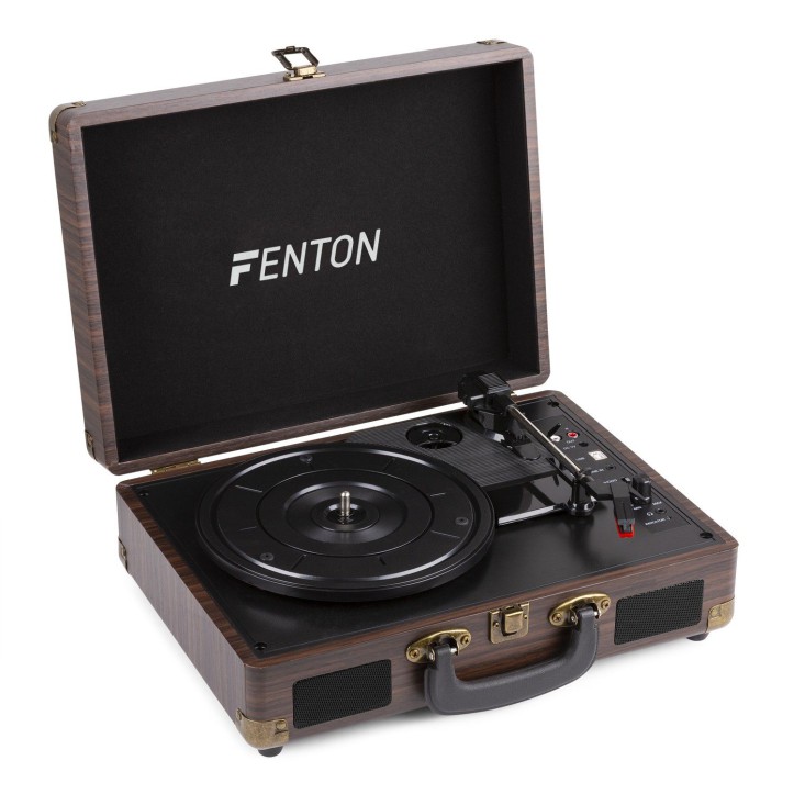 Gramofon Fenton RP115B z USB walizka wersja brązowa
