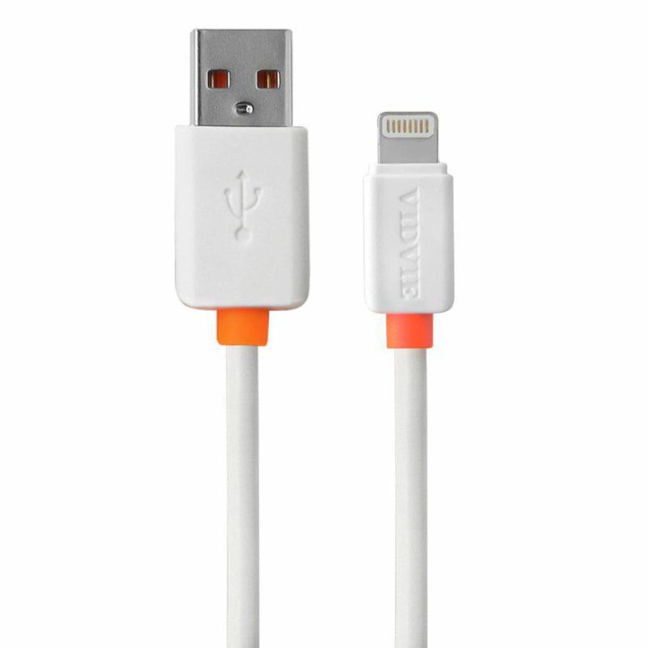 Ładowarka samochodowa VIDVIE S-CC02 2xUSB + kabel Lightning 2.4A biały