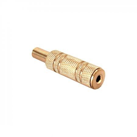 Gniazdo Jack 3.5mm złoty stereo metal-kabel