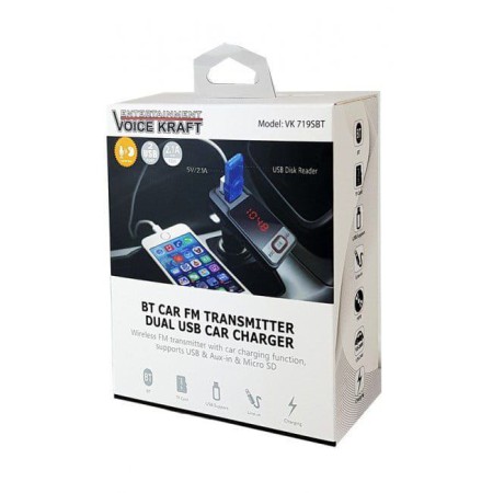 Transmiter do auta Bluetooth USB AUX + pilot