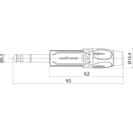 Wtyk typu Jack 6.3 stereo Roxtone RJ3P-NN