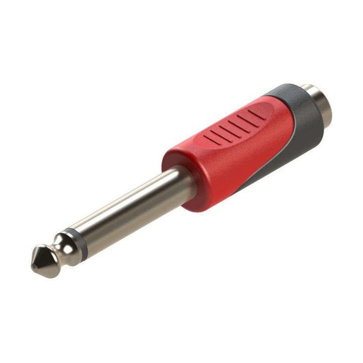 Redukcja wtyku 6.3mm mono wtyczka męska na RCA gniazdo Roxtone RPAN260