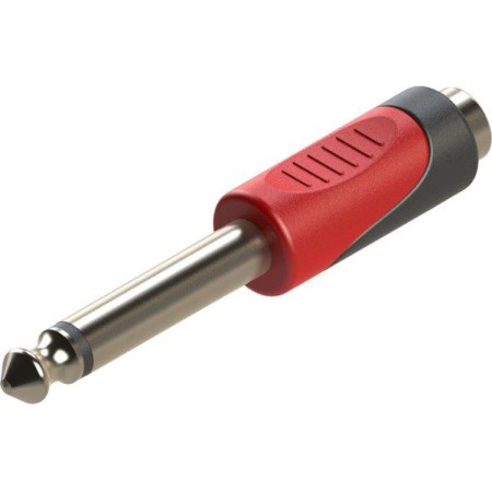 Redukcja wtyku 6.3mm mono wtyczka męska na RCA gniazdo Roxtone RPAN260