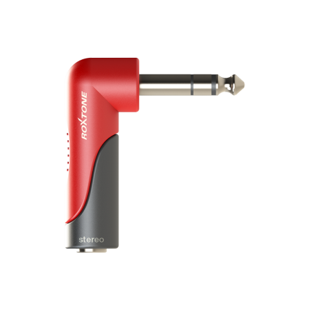 Redukcja przejściówka Wtyk Jack 6.3mm Stereo do Gniazdo Kątowe Jack 6.3mm Stereo