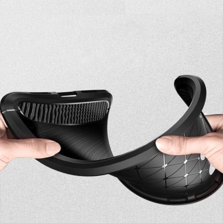 Carbon Case elastyczne etui pokrowiec iPhone 12 mini niebieski