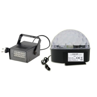 Kula LED Disco + Stroboskop