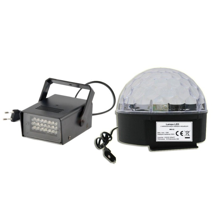 Kula LED Disco + Stroboskop