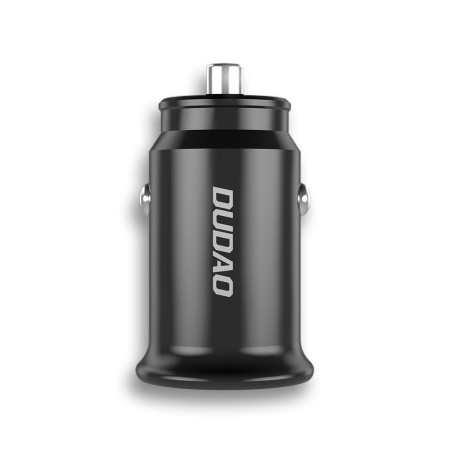 Dudao szybka ładowarka samochodowa USB Typ C PD / USB QC3.0 3A czarna